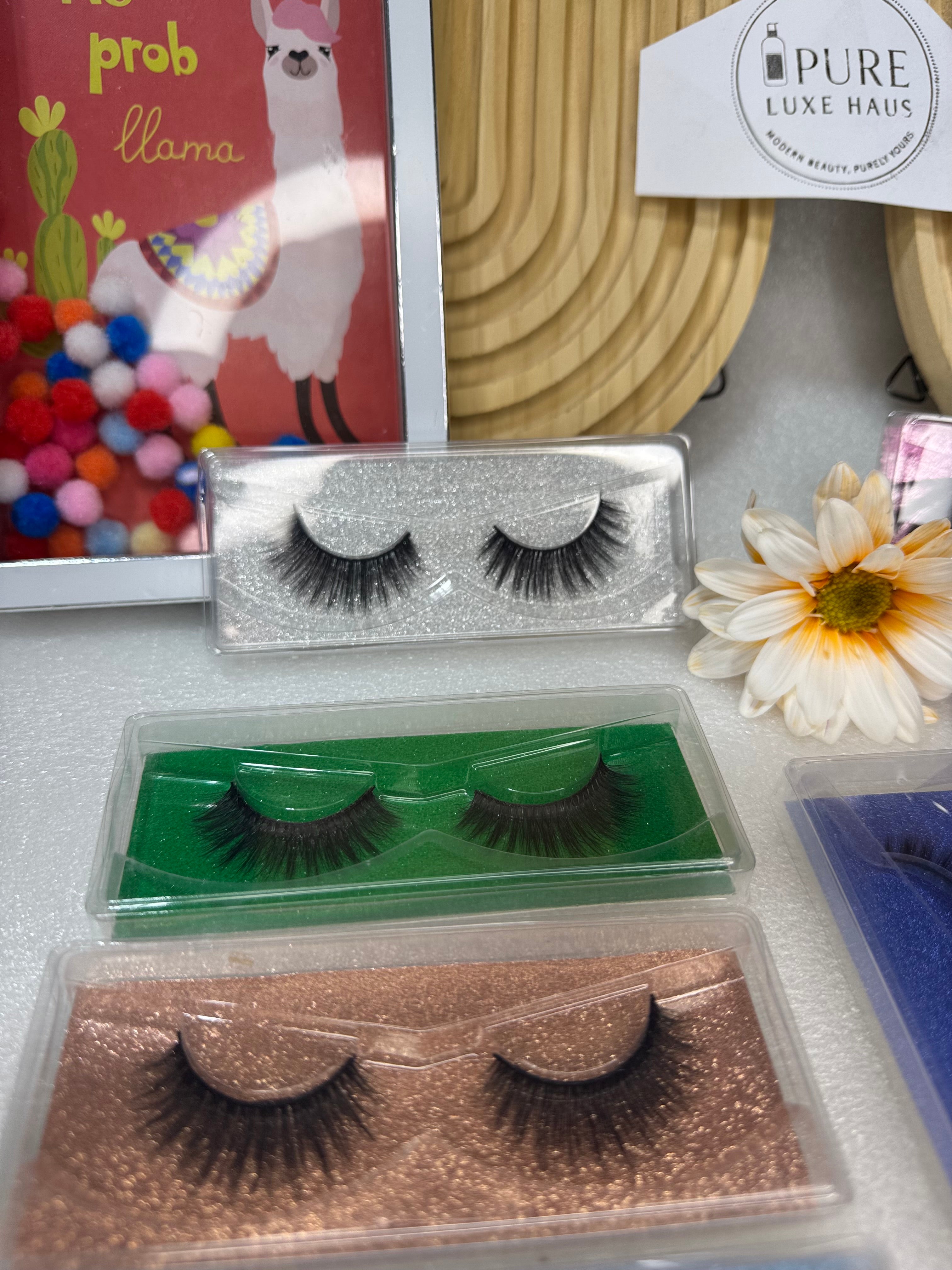 5 Pairs Luxury False Eyelashes | Dramatic & Wispy Lashes | Reusable Mink-Style Lashes | Glam Lash Set | Pure Luxe Haus