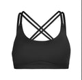 Strappy Sports Bras for Women High Support Criss-Cross Back Padded with Removable Cups Yoga Workout Activewear UPF 50+ Sun Protection