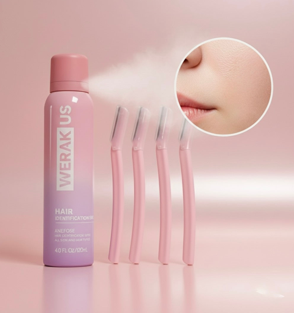 Smooth Skin Savior: Dermaplaning Razor Set with Peach Fuzz Remover Mist Handpacked