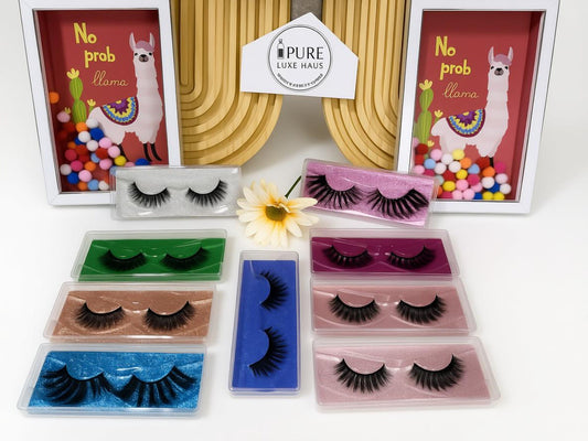 5 Pairs Luxury False Eyelashes | Dramatic & Wispy Lashes | Reusable Mink-Style Lashes | Glam Lash Set | Pure Luxe Haus
