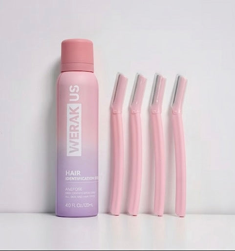 Smooth Skin Savior: Dermaplaning Razor Set with Peach Fuzz Remover Mist Handpacked