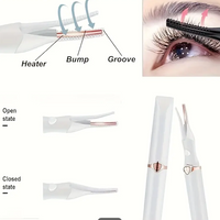 2-in-1 Heated Eyelash Curler – USB Rechargeable, Long-Lasting Lift