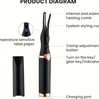 2-in-1 Heated Eyelash Curler – USB Rechargeable, Long-Lasting Lift