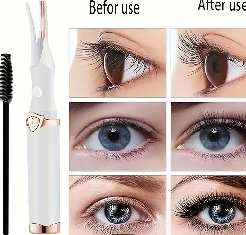 2-in-1 Heated Eyelash Curler – USB Rechargeable, Long-Lasting Lift
