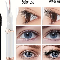 2-in-1 Heated Eyelash Curler – USB Rechargeable, Long-Lasting Lift