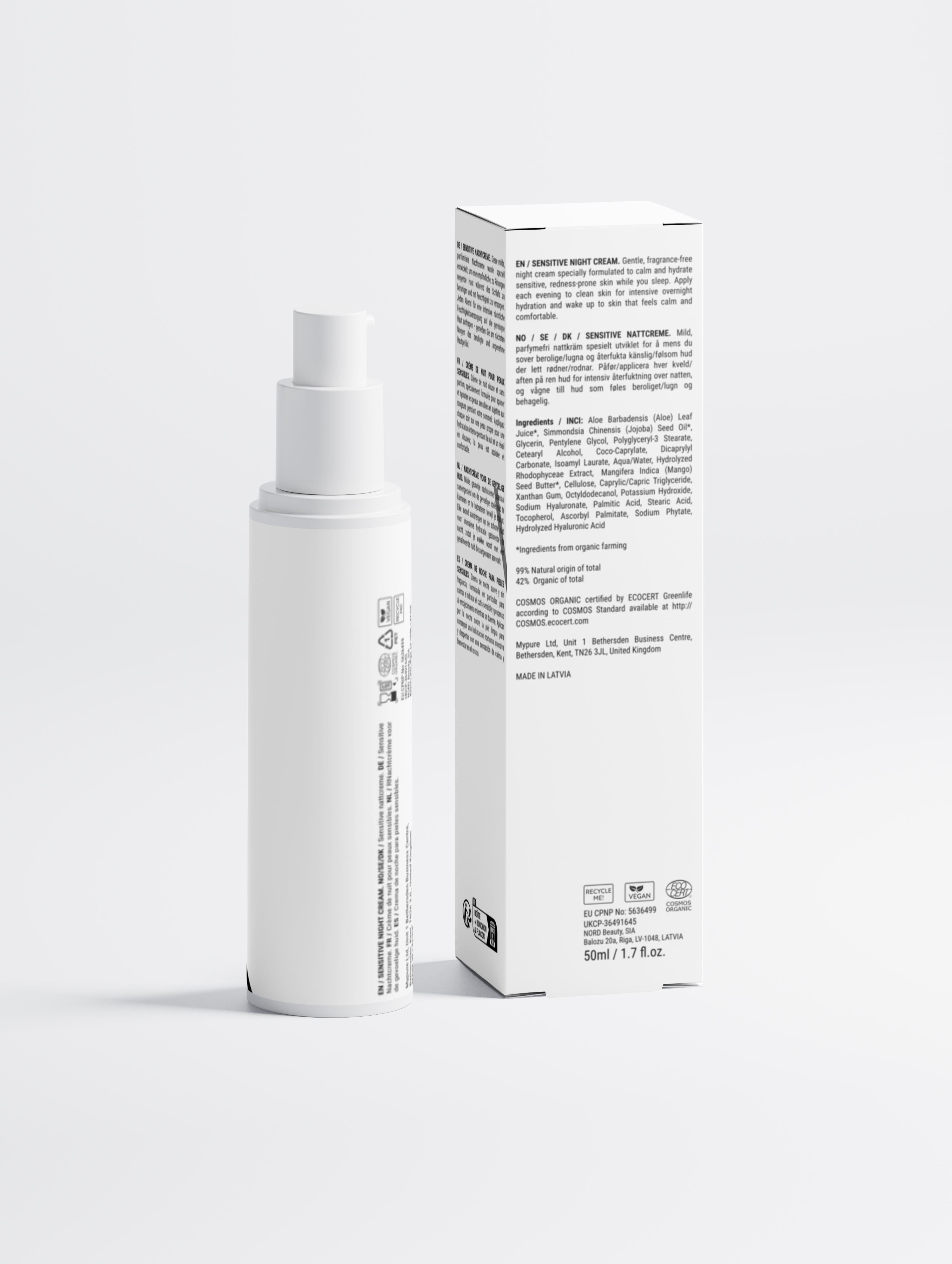 Sensitive Skin Overnight Cream, Fragrance-Free